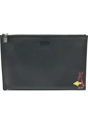 Prada Dames, Pre-owned, Zwart, Maat: ONE Size Leer