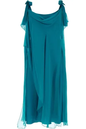 Alberta Ferretti Dames, Jurken, Blauw, Maat: M Zijde