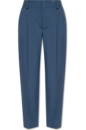Marni Dames, Broeken, Blauw, Maat: S Wol