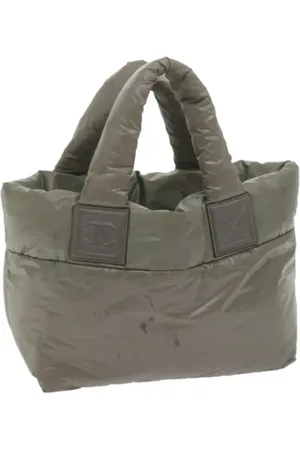 CHANEL Dames, Pre-owned, Grijs, Maat: ONE Size Nylon