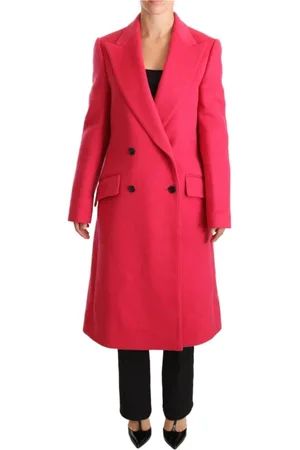 Dolce & Gabbana Dames, Mantels, Roze, Maat: 2XS Wol