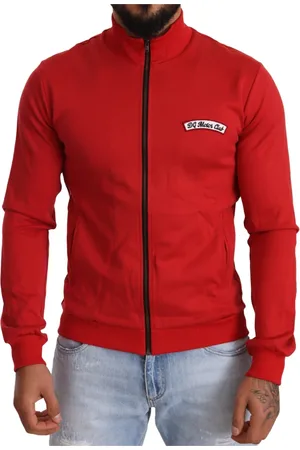 Dolce & Gabbana Heren, Sweatshirts & Hoodies, Rood, Maat: S Katoen