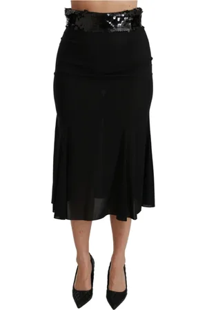 Dolce & Gabbana Dames, Rokken, Zwart, Maat: S Zijde