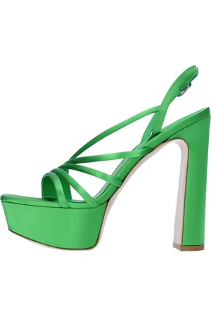 LE SILLA Dames, Schoenen, Groen, Maat: 37 1/2 EU Satijn