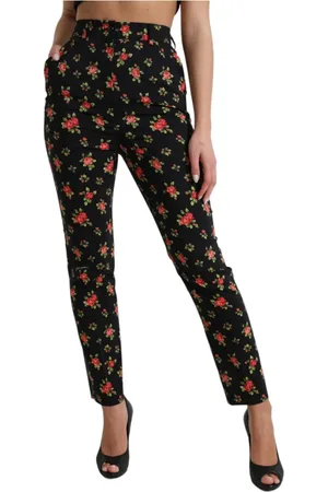 Dolce & Gabbana Dames, Broeken, Veelkleurig, Maat: XS Wol