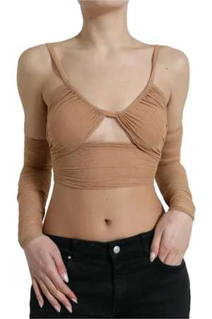 Dolce & Gabbana Dames, Tops, Bruin, Maat: XS Nylon