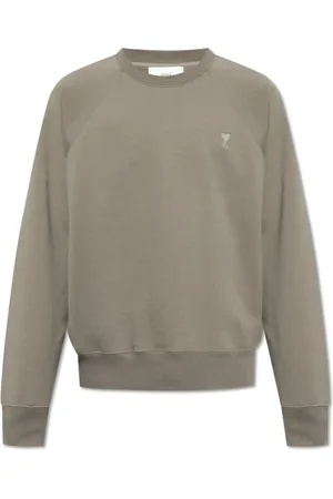 Ami Heren, Sweatshirts & Hoodies, Groen, Maat: S Katoen