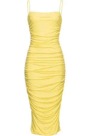 Pinko Dames, Jurken, Geel, Maat: M Viscose