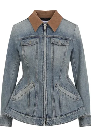 Alexander McQueen Dames, Jassen, Blauw, Maat: 2XS Katoen