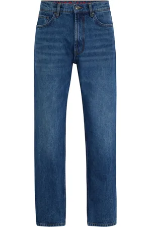 HUGO BOSS Heren, Jeans, Blauw, Maat: W31 L34 Katoen