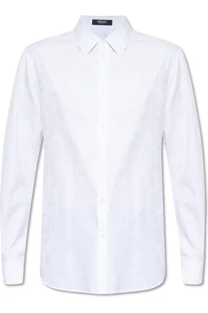 VERSACE Heren, Overhemden, Wit, Maat: 2XL Katoen