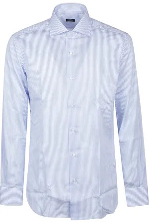 BARBA Heren, Overhemden, Blauw, Maat: 2XL Katoen