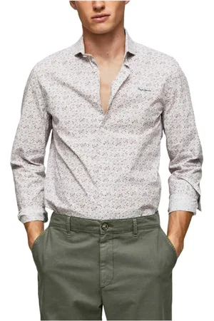 Pepe Jeans Heren, Overhemden, Wit, Maat: S Katoen