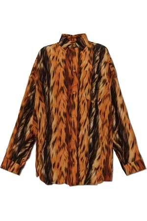 Balenciaga Dames, Blouses & Shirts, Oranje, Maat: XS Zijde