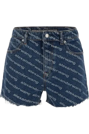 Alexander Wang Dames, Korte broeken, Blauw, Maat: W24 Katoen
