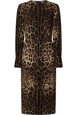 Dolce & Gabbana Dames, Jurken, Bruin, Maat: M Satijn