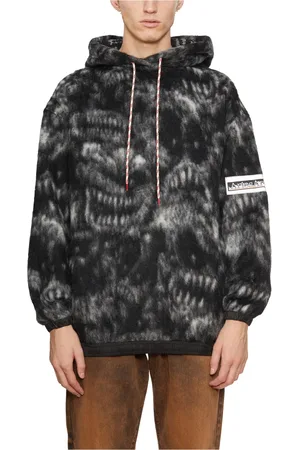ARIES Heren, Sweatshirts & Hoodies, Zwart, Maat: L Fleece