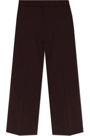 AERON Dames, Broeken, Bruin, Maat: XS Leer