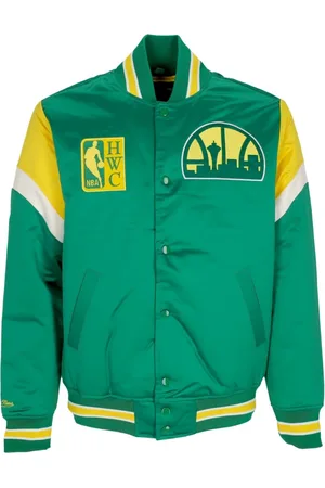 Mitchell & Ness Heren, Jassen, Groen, Maat: S Poliester