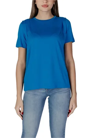 B YOUNG Dames, Tops, Blauw, Maat: M Modal