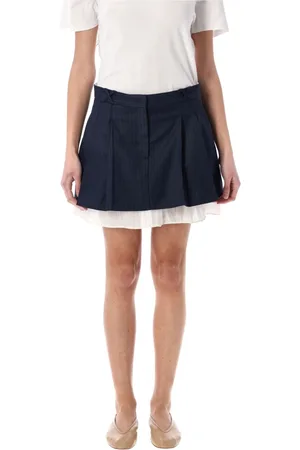 THE GARMENT Dames, Rokken, Blauw, Maat: 2XS Denim