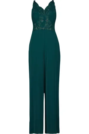 Vera Mont Dames, Jumpsuits & Playsuits, Groen, Maat: S Leer