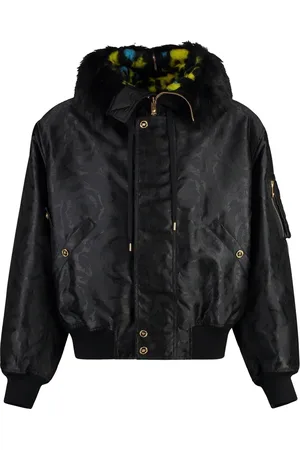 VERSACE Heren, Jassen, Zwart, Maat: XL Nylon