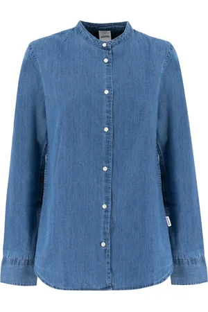 Aspesi Dames, Blouses & Shirts, Blauw, Maat: XL Denim