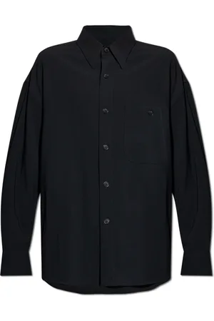 Giorgio Armani Heren, Overhemden, Zwart, Maat: L Wol