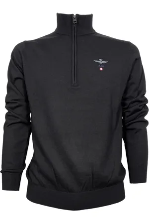 Aeronautica Militare Heren, Sweatshirts & Hoodies, Zwart, Maat: 2XL Wol