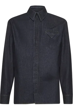 Bottega Veneta Heren, Overhemden, Blauw, Maat: S Denim