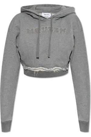 Alexander McQueen Dames, Sweatshirts & Hoodies, Grijs, Maat: 2XS Katoen