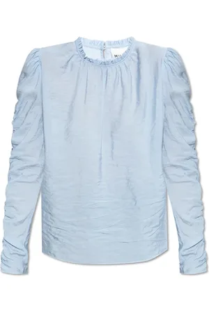 Munthe Dames, Blouses & Shirts, Blauw, Maat: M Viscose