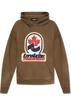 Dsquared2 Heren, Sweatshirts & Hoodies, Bruin, Maat: 2XL Katoen