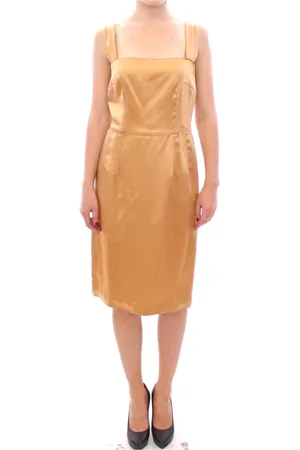 Dolce & Gabbana Dames, Jurken, Bruin, Maat: 3XS Zijde