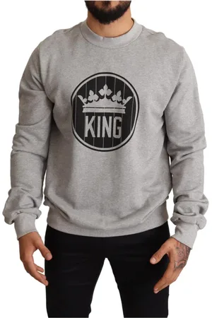 Dolce & Gabbana Heren, Sweatshirts & Hoodies, Grijs, Maat: XS Katoen