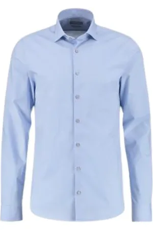 Michael Kors Heren, Overhemden, Blauw, Maat: S Katoen