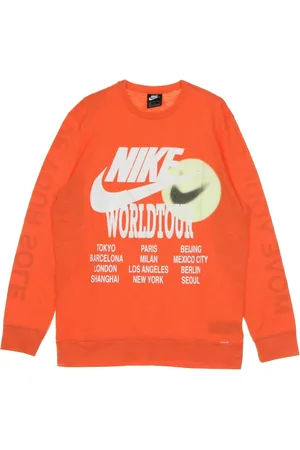 Nike Heren, Sweatshirts & Hoodies, Oranje, Maat: S Katoen