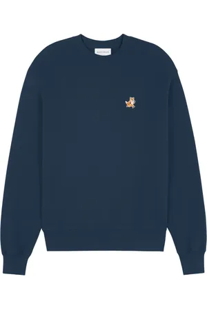 Maison Kitsuné Heren, Sweatshirts & Hoodies, Blauw, Maat: M Katoen