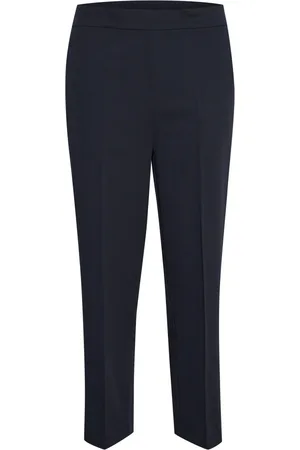 Kaffe Dames, Broeken, Blauw, Maat: L