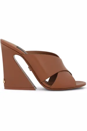 Dolce & Gabbana Dames, Schoenen, Bruin, Maat: 37 1/2 EU Leer