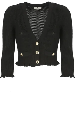 Elisabetta Franchi Dames, Truien, Zwart, Maat: L Viscose