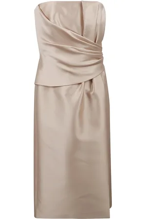 Alberta Ferretti Dames, Jurken, Bruin, Maat: L