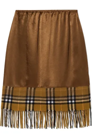 Burberry Dames, Rokken, Bruin, Maat: XS Wol
