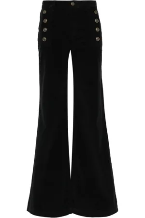 Twin-Set Dames, Broeken, Zwart, Maat: L Corduroy