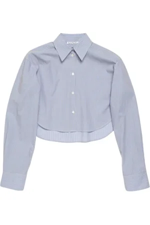 Acne Studios Dames, Blouses & Shirts, Blauw, Maat: M Katoen