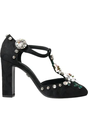 Dolce & Gabbana Dames, Schoenen, Zwart, Maat: 39 EU Katoen