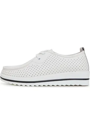 CESARE GASPARI Dames, Schoenen, Wit, Maat: 39 EU Leer