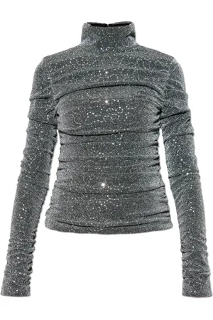 Dolce & Gabbana Dames, Tops, Grijs, Maat: XS Leer