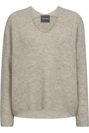 Mos Mosh Dames, Truien, Grijs, Maat: XS Wol